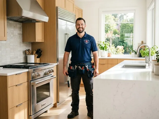 Appliance Repair Hero technician in a Allenspark, CO kitchen after an appliance repair